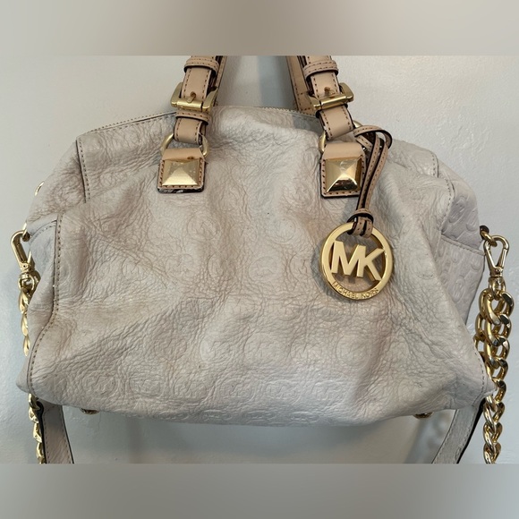 Michael Kors Chain Satchel Bag- Vanilla - Picture 10 of 16